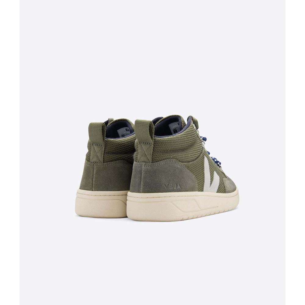 Veja RORAIMA B-MESH Women's High Tops Olive | CA 357ZUT